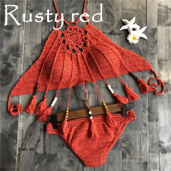 Crochet Bikini Bras Women Knit Beachwear Swimwear PQ3904