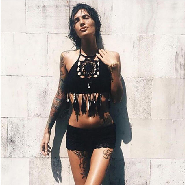 Crochet Bikini Bras Women Knit Beachwear Swimwear PQ3904