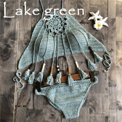 Crochet Bikini Bras Women Knit Beachwear Swimwear PQ3904