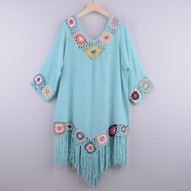 Chiffon Rushguard Swimwear Crochet Beach Dresses For Women PQB001