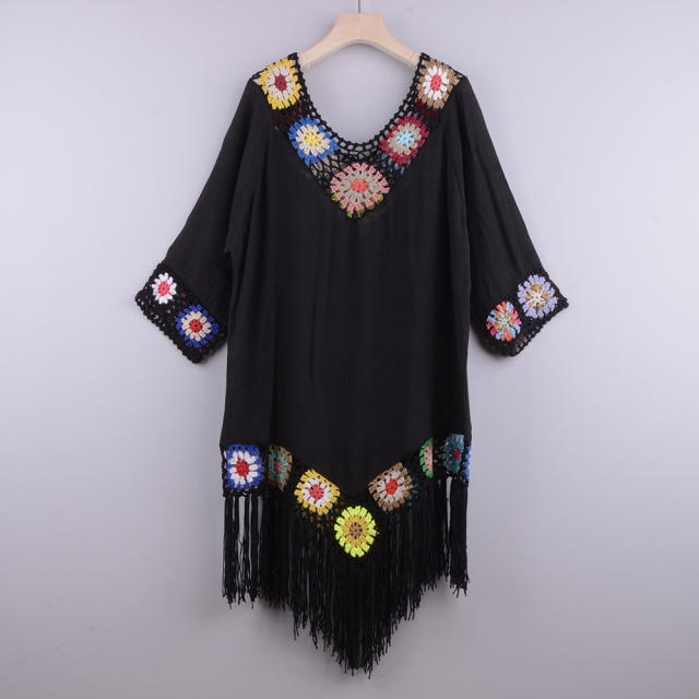 Chiffon Rushguard Swimwear Crochet Beach Dresses For Women PQB001