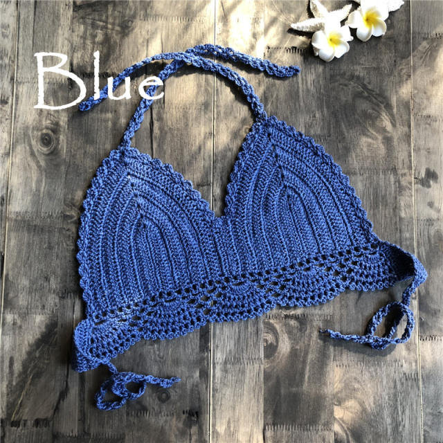 Summer Crochet Bikini Bras Sexy Beach Wear Women Swimwear PQ6906