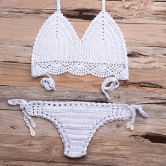 Khaki Crochet Bikini Bra Sets Sexy Beach Wear Women Swimwear PQ3918