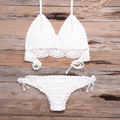 Khaki Crochet Bikini Bra Sets Sexy Beach Wear Women Swimwear PQ3918