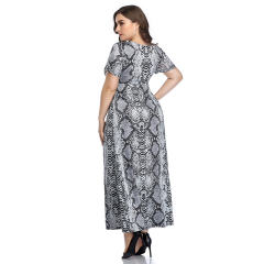Summer Maxi Dresses For Women Boa Printed Boho Dress PQLQ096A