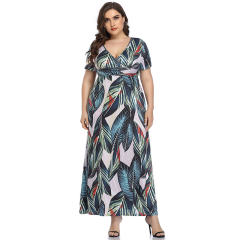 Floral Printed Boho Dress Summer Maxi Dresses For Women PQLQ096B