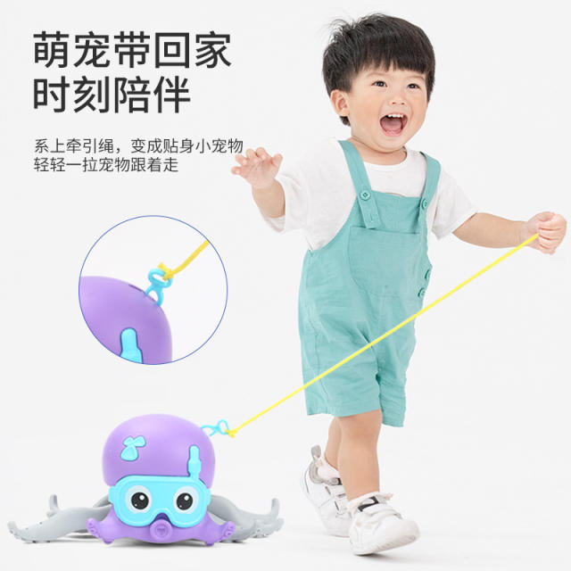 Purple Crawling Octopus Clockwork Octopus Amphibious Bathroom Baby Funny Toy PQKS001A