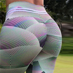 High Waist Leggings Blue Bubble Butt Yoga Outfits Women Activewear PQ1450