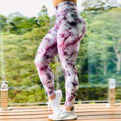 Digital Print Leggings Women Active Wear Bubble Butt Yoga Pants PQ1430