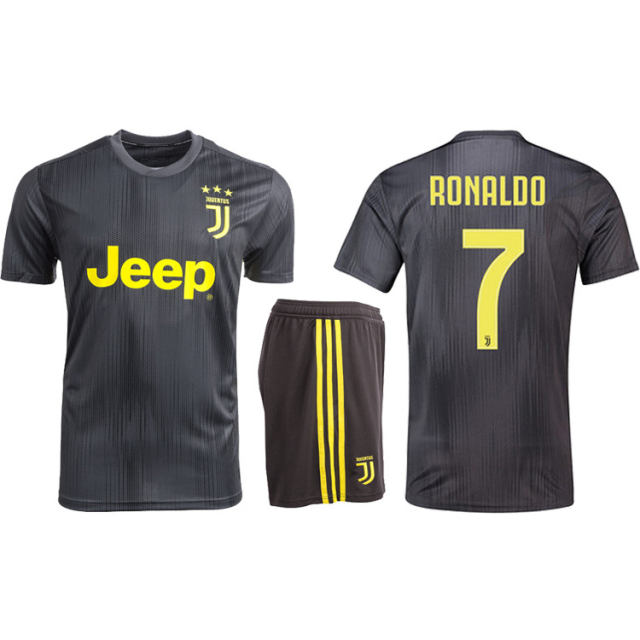 Kid Cristiano Ronaldo Soccer Tops CR Juventus Shirts Football Jersey PQJV002