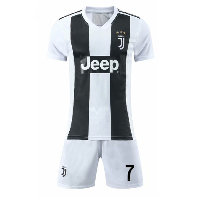 Kid Cristiano Ronaldo Soccer Tops CR Juventus Shirts Football Jersey PQJV002
