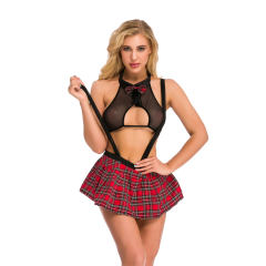 Black Carnival Schoolgirl Fancy Dress School Girl Clothing Sexy Costume PQ3570B