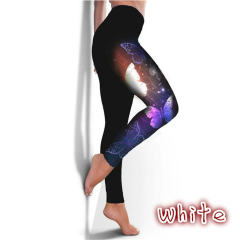 Butterfly Printing High Waist Fitness Tights Yoga Leggings Gym Pants PQYR15