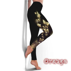 Butterfly Printing High Waist Fitness Tights Yoga Leggings Gym Pants PQYR15