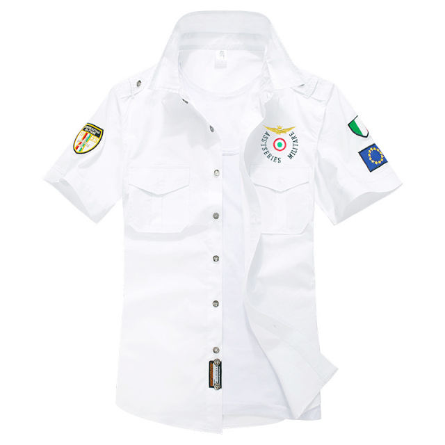 Black Short Sleeve Men Fashion Shirts Solid Color Casual Tops PQ1617A