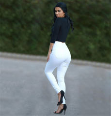 White Skinny Sexy Jeans Women Fashion Denim Trousers PQAM02