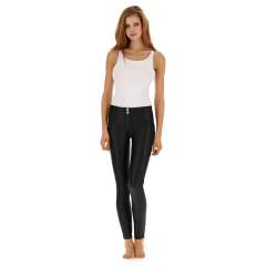 Sexy Mid Waist PU Trousers Steampunk Faux Leather Pants Women PQANZ-2MWSMBL
