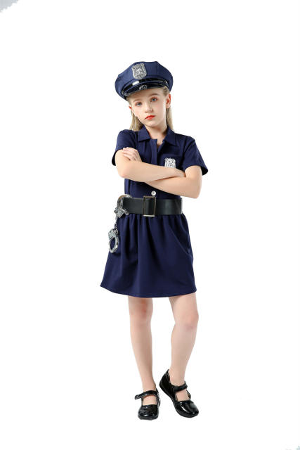 Girl Police Uniform Cosplay Cops Fancy Dress Nightclub Costume PQ21212