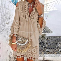 Red Tassel Summer Dress Fashion Beach Dresses For Women PQ4700C