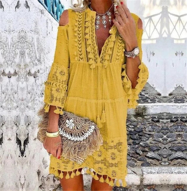 Red Tassel Summer Dress Fashion Beach Dresses For Women PQ4700C