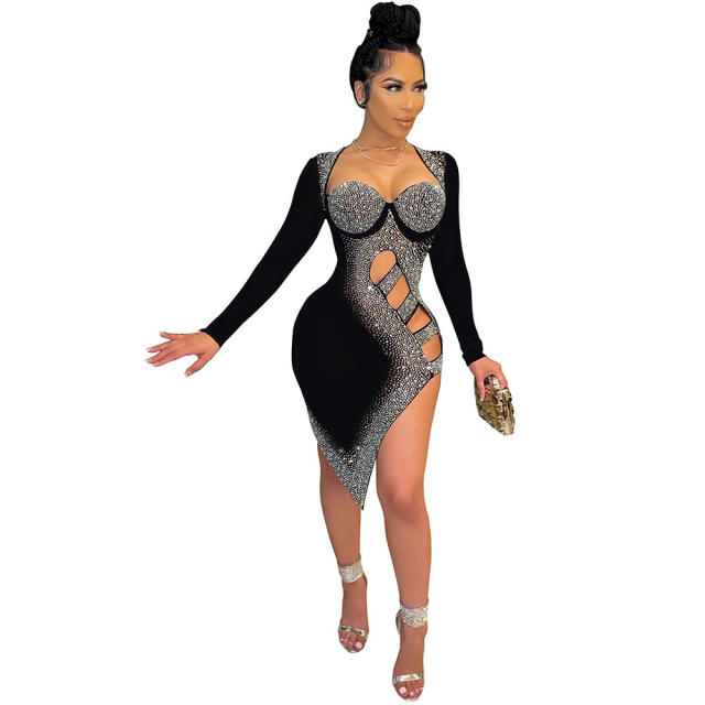 Apricot Fashion Sequin Mini Dress For Women Sexy Slim Club Dresses PQ2123B