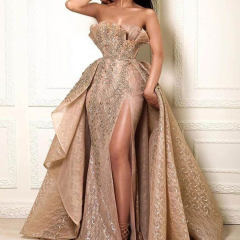Sexy Floor Length Cocktail Dress Women Elegant Evening Dresses PQ8728