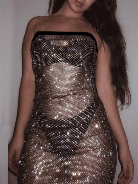 Black Sheet Sequin Sexy Dresses Women Off Shoulder Mini Dress PQ0279