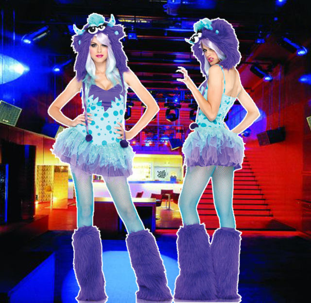 Sexy Carnival Cosplay Elf Costume Winter Faux Fur Animal Uniform PQ80682