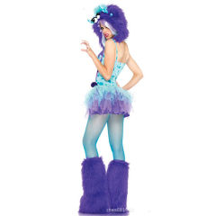 Sexy Carnival Cosplay Elf Costume Winter Faux Fur Animal Uniform PQ80682