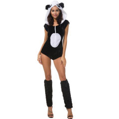 Sexy Cosplay Panda Costume Winter Faux Fur Animal Carnival Uniform PQ808