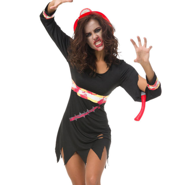 Halloween Adult Costume Female Fire Masquerade Performance Costume PQ80883
