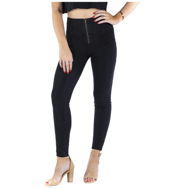 Original Factory Quality Light Blue High Waist Bubble Butt Jeans PQANZ-26HWDDBlueJ-B