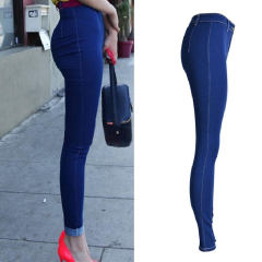 Blue Slim Hight Waist Jeans For Women Skinny Denim Pants PQTOP023