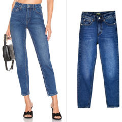 Blue Pencil Denim Pants Hight Waist SkinnyJeans Women PQTOP326