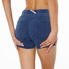 Original Factory Quality Grey Mid Waist Bubble Butt Shorts PQANZ-66SMD-C