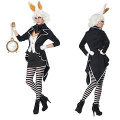 Alice in Wonderland Clown Costume Sexy Bunny Cosplay Fancy Dress PQ00014B