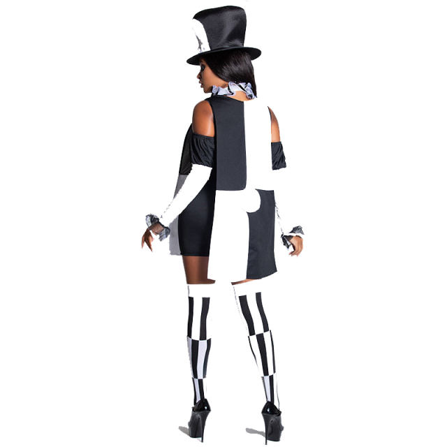 Adult Sexy Clown Fancy Dresses Alice in Wonderland Costume PQ0012