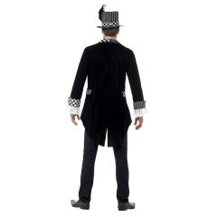 Men Mad Hatter Magician Uniform Alice in Wonderland Costume PQ008