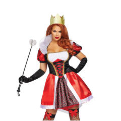 Red Carnival Queen Costume Halloween Cosplay Fancy Dress PQ101010