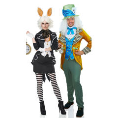 Alice in Wonderland Clown Costume Sexy Bunny Cosplay Fancy Dress PQ00014B