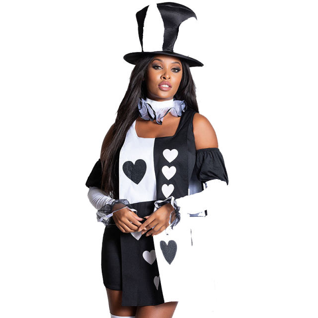 Adult Sexy Clown Fancy Dresses Alice in Wonderland Costume PQ0012