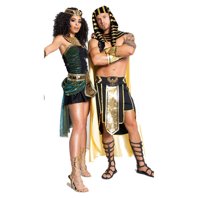 Halloween Pharaoh Costume Queen of Ancient Egypt Fancy Dress PQ2204