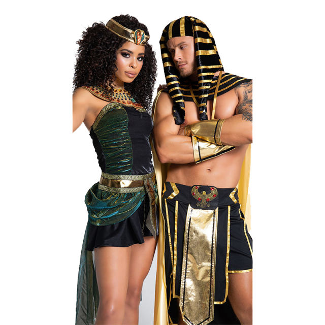 Halloween Pharaoh Costume Queen of Ancient Egypt Fancy Dress PQ2204