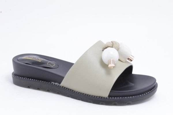 OEM-Women Leather Slippers DF2209