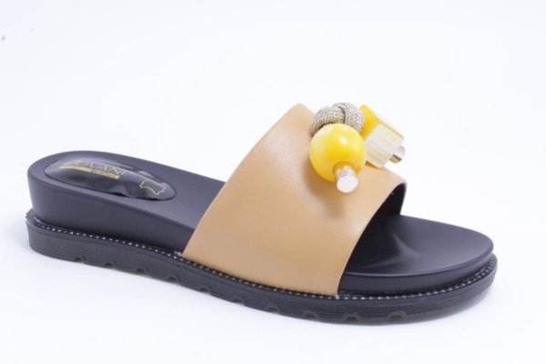 OEM-Women Leather Slippers DF2209