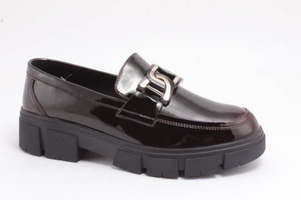 OEM-Women Black Leather Shoes DF2222A