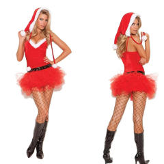 Christmas Bubble Skirt For Women Santa Uniform Xmas Costume PQ971913