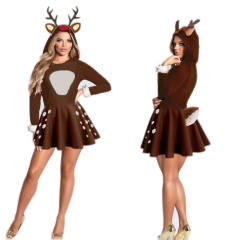 Christmas Reindeer Costume Women Santa Uniform Xmas Fancy Dresses PQ1532 [OUT OF STOCK]