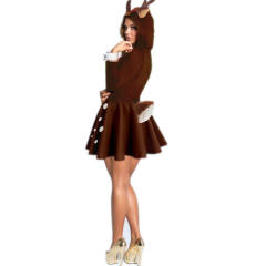 Christmas Reindeer Costume Women Santa Uniform Xmas Fancy Dresses PQ1532 [OUT OF STOCK]