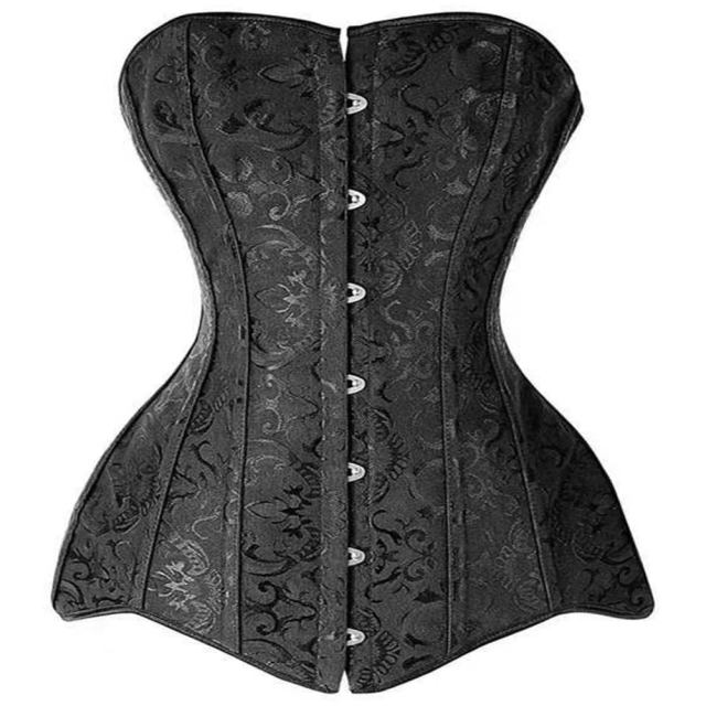 Satin Overbust Corset For Women Sexy Glue Bone Corselet PQ1039